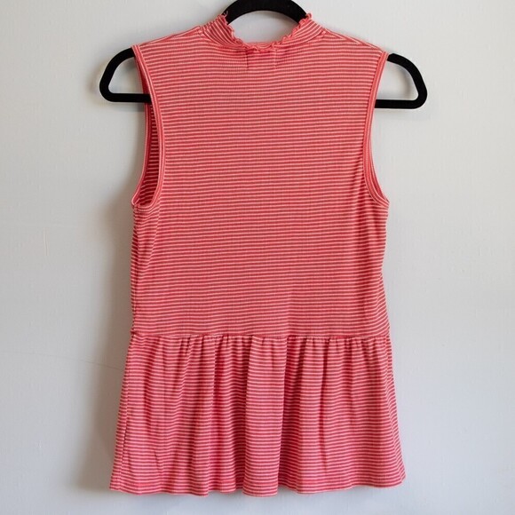 T.La pink peplum sleeveless top-S - Picture 1 of 4